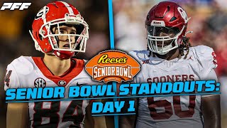 Day 1 Senior Bowl Standouts  PFF [upl. by Darmit]