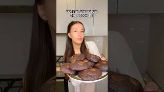 DOUBLE CHOCOLATE CHIP COOKIES chocolatecookies cookierecipe easyrecipes homemadecookiesshorts [upl. by Mohun278]