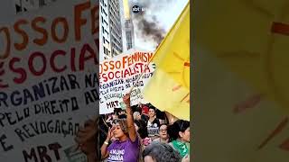 Novos protestos contra a PL do aborto em São Paulo sbtnews [upl. by Fagaly]