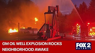 Oil well explosion rocks GM Proving Grounds [upl. by Kciwdahc138]