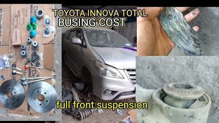 Toyota Innova front suspension replacement and suspension cost [upl. by Nawad505]