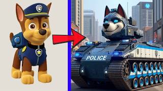 🐾 PAW PATROL as ARMORED TANKS 🚀 All Characters Transformed [upl. by Enael]