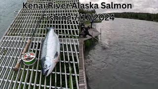 Fishing for salmon on Kenai river Alaska 7172024 [upl. by Siekram]