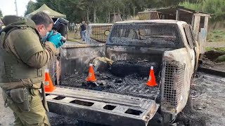 Três policiais carbonizados em atentado em área mapuche no sul do Chile  AFP [upl. by Jeremiah]