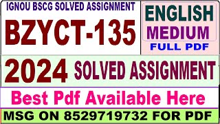 bzyct 135 solved assignment 2024  bzyct 135 solved assignment 202324 in English  bzyct135 2024 [upl. by Lowenstern]