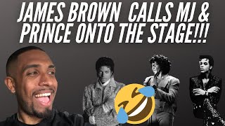 James Brown Calls Michael Jackson And Prince Onto Stage REACTION [upl. by Lenod]