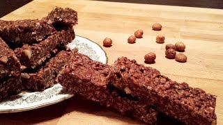 Barrette ai cereali con nocciola e cioccolato  Le video ricette di Lara [upl. by Amej]