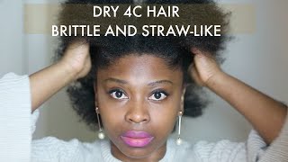 natural hair routine My hair feels like straw  4c Moisture Routine [upl. by Brunell]