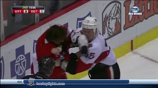 Chris Neil vs Brendan Smith Nov 23 2013 [upl. by Deena]