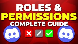 Discord Server Permissions and Roles Tutorial  Member Moderator Admin Role Setup Guide [upl. by Ennovyahs165]