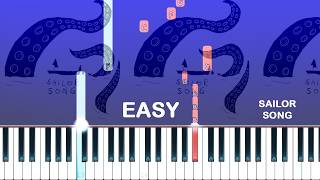 Gigi Perez – Sailor Song EASY Piano Tutorial [upl. by Annoid988]