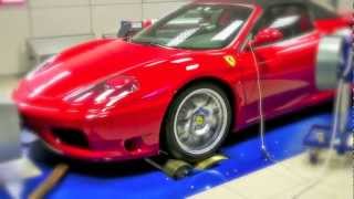 FERRARI F360 MODENA BANCO PROVA  Dyno Test Rotronics by Biesse Racing [upl. by Kaleb]