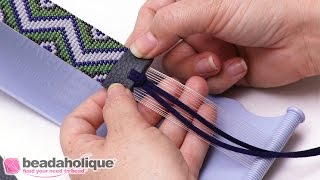 How to Finish Off Beaded Loom Work with Faux Leather [upl. by Shamus]