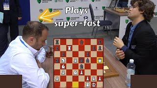 No Time for Magnus Giga Quparadze vs Carlsen  World Rapid 2022 [upl. by Ahsinej464]