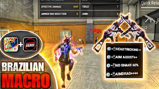 New Brazilian Headshot Macro Script 🎯☠️  Free Fire New Android Macro Script 📂 [upl. by Joshuah]