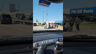 Rollover crash on I35 in Lewisville Texas [upl. by Katey]