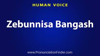 How To Pronounce Zebunnisa Bangash [upl. by Soane313]