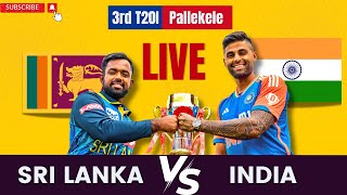 India vs Sri Lanka 3rd T20  Live Cricket Match Today  IND vs SL Live Match Today  SL vs IND live [upl. by Anivlac]