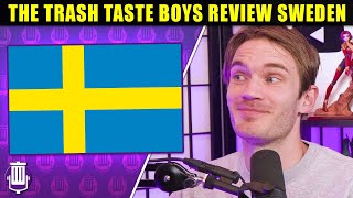 Trash Taste Reviews Sweden in front of Pewdiepie [upl. by Tesil]