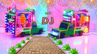 How to make mini truck  mini dj set up song  dj sound setup  mini sound truck  dj  truck video [upl. by Lerred]