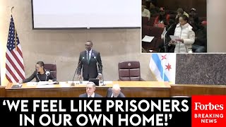 BRUTAL Citizen After Citizen Blasts Chicago Mayor Brandon Johnson To His Face Over Migrant Policies [upl. by Kram]