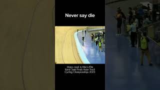 Major Crash in Mens Elite Keirin Semi Finals Asian Track Cycling Championships 2023 shorts [upl. by Base]