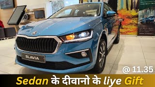 2024 Škoda Slavia UPDATED FEATURES✅ Crystal Blue 🚀 Full Detailed Review Price hike In Hindi [upl. by Nedda]