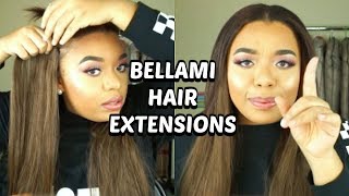 22 INCHES LONG  HOW TO  BELLAMI CLIP IN HAIR EXTENSIONS [upl. by Rorie]