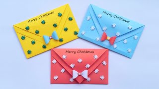 Sobre Feliz Navidad  Tarjeta de invitación de Navidad  Cómo hacer un sobre para cartas [upl. by Vernita96]