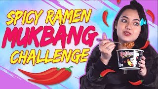 Spicy Ramen Mukbang Challenge with Chaleeda [upl. by Selena204]