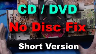 CD  DVD No Disc  How to Fix  Wont play disc [upl. by Enybor145]