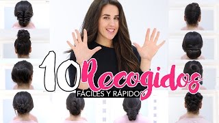 Los 10 mejores peinados y recogidos fáciles rápidos y bonitos  Patry Jordan [upl. by Lacefield]