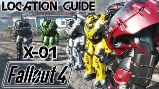 FALLOUT 4 ULTIMATE GUIDE  ALL 8 X01 Power Armor LOCATIONS  Alle 8 X01 Powerrüstung Fundorte [upl. by Ayom699]