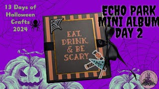 13 Days of Halloween Crafts  Day 2  Echo Park Monster Mash Mini Album [upl. by Oigolue]