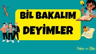 DEYİMLER BİLGİ YARIŞMASI  Resimli 30 Deyim [upl. by Aissat171]