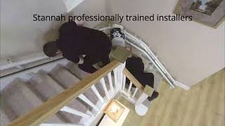 How Stairlifts Are Installed  Stairlift Installation Timelapse [upl. by Sennahoj797]