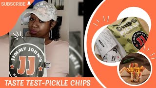 Trying Jimmy Johns New Pickle Sandwich amp Chips 🥒 [upl. by Huldah]