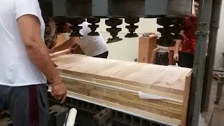 Demonstration of Cross Laminated Timber CLT Production using a Cold Press 2016 [upl. by Nicholas550]