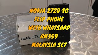 Unboxing Nokia 2720 4G Flip Phone Malaysia Set [upl. by Noraf]