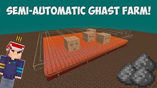 SemiAutomatic Simple Ghast Farm Tutorial No Wither Roses [upl. by Ilise]