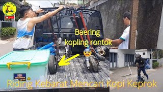 Riding scooter 2T goped 2Tak baering kopling jebol cari kopi [upl. by Holmen188]