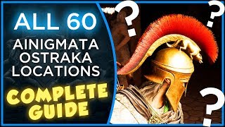 Assassins Creed Odyssey  All 60 Ainigmata Ostraka Locations [upl. by Nekciv]