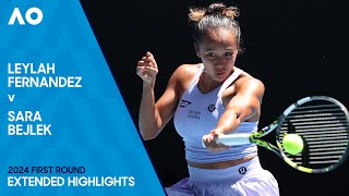 Leylah Fernandez v Sara Bejlek Extended Highlights  Australian Open 2024 First Round [upl. by Htessil552]