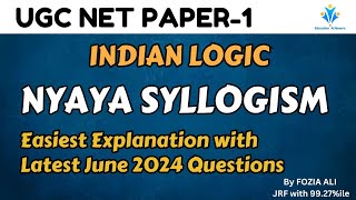 UGC NET PAPER1 Indian Logic l NYAYA Syllogism l June 2024 Questions l What is PHUUN [upl. by Adnirol306]