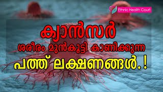 ക്യാൻസർ ശരീരം മുൻകൂട്ടി കാണിച്ചുതരുന്ന പത്ത് ലക്ഷണങ്ങൾ  Cancer symptoms  Ethnic Health Court [upl. by Kirre]