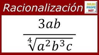 RACIONALIZAR UNA EXPRESIÓN ALGEBRAICA [upl. by Aisile90]