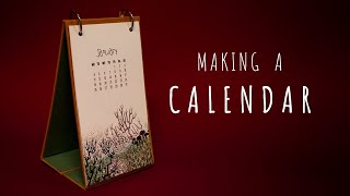 How I made a 2021 CALENDAR  DIY Desk calendar Reusable calendar base [upl. by Thackeray812]