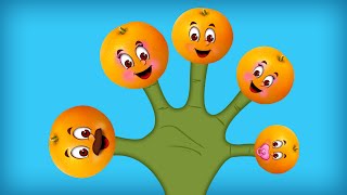 The Finger Family Orange Family Nursery Rhyme  Orange Finger Family Songs [upl. by Idet977]