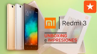 Xiaomi Redmi 3 unboxing y primeras impresiones [upl. by Euqinom630]