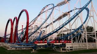 All American Triple Loop Off Ride  Indiana Beach  Copyright Free Footage [upl. by Vez]